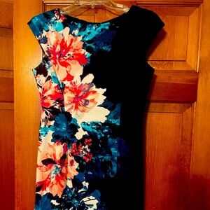 Cute black and floral mini dress